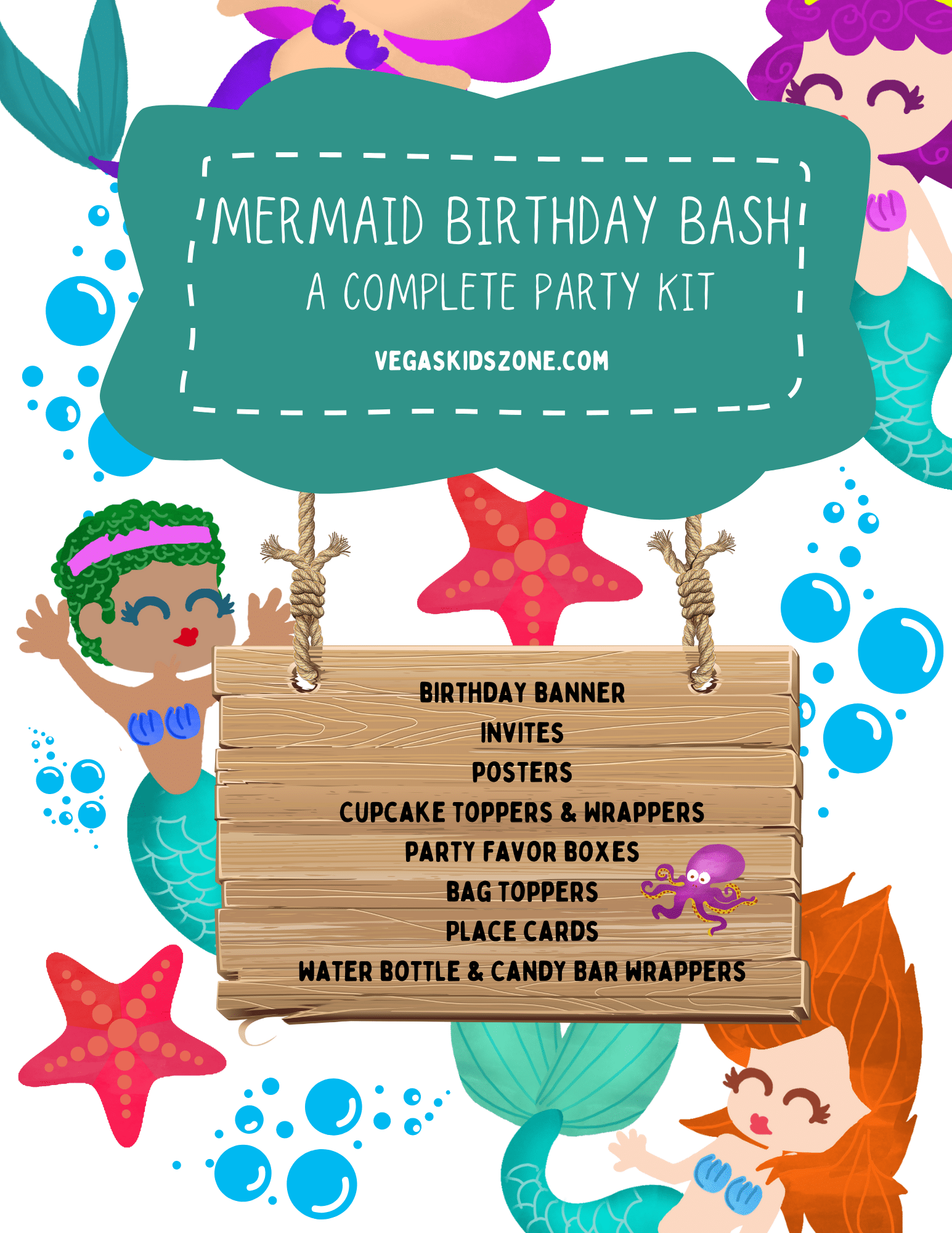 Mermaid Birthday Party Kit