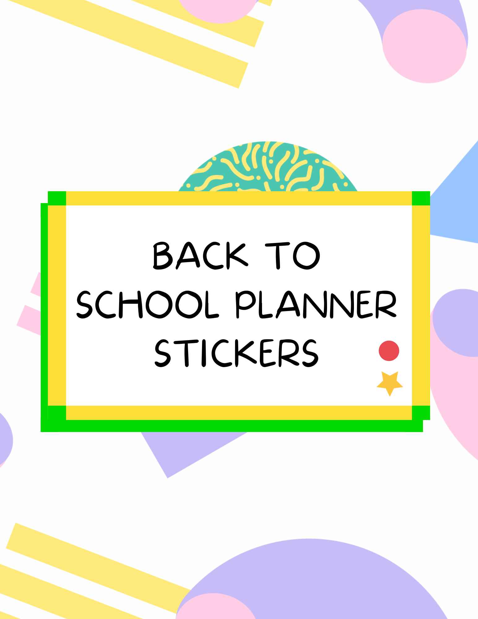 Back to School or Homeschool Planner