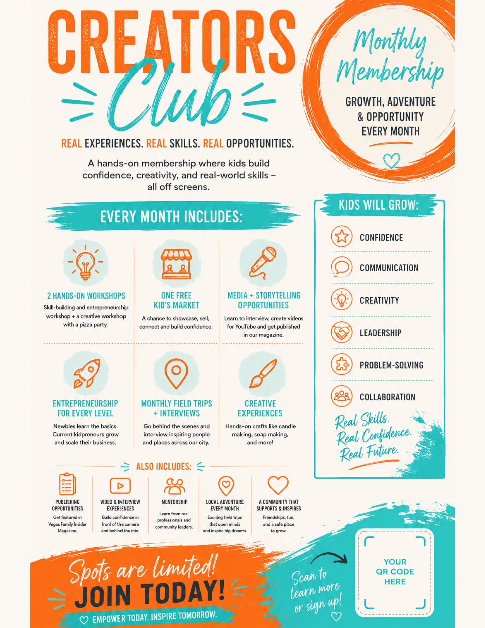 Featured image for “Creators Club – Real-World Kids Workshops, Markets & Field Trips in Las Vegas”